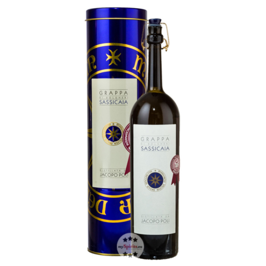 Poli Grappa Barili di Sassicaia Bolgheri / 40 % Vol. / 0,5 Liter-Flasche in Geschenkdose