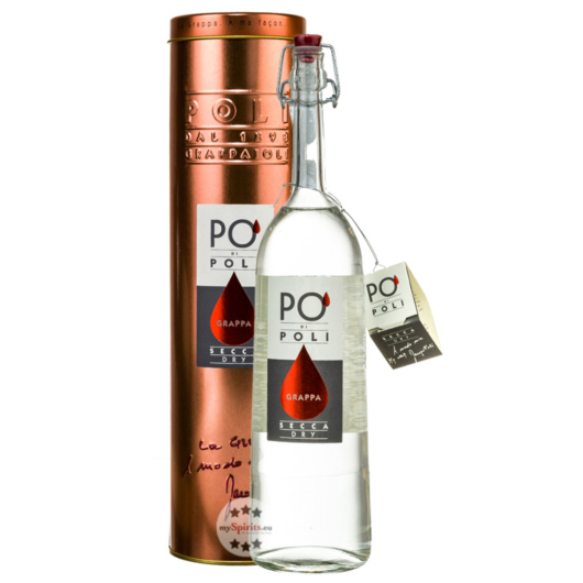 Poli Po’Di Poli Grappa Secca / 40 % Vol. / 0,7 Liter-Flasche in Geschenkdose