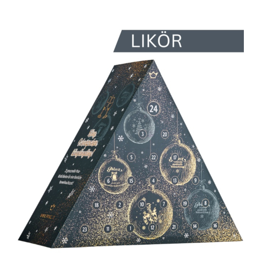 Prinz Adventskalender „Likör“ 2024 / 15-40 % vol / 19x 0,02l und 6x 0,04l