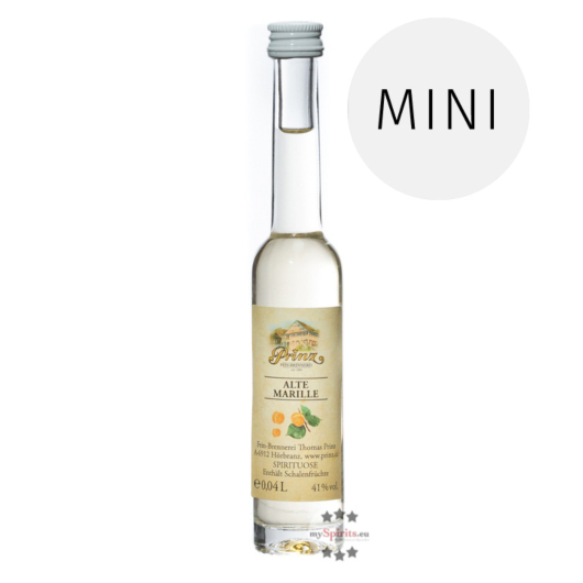 Prinz: Alte Marille im Holzfass gereift Miniatur / 41 % Vol. / 0,04 Liter-Flasche