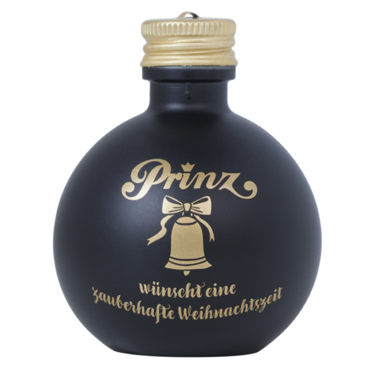 Prinz Christbaumkugel mit Winter Williams-Christbirne / 34 % vol / 0,04 Liter-Flasche