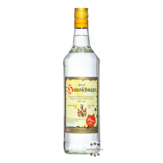 Prinz: Hausschnaps mit Marille / 34 % Vol. / 1,0 Liter - Flasche