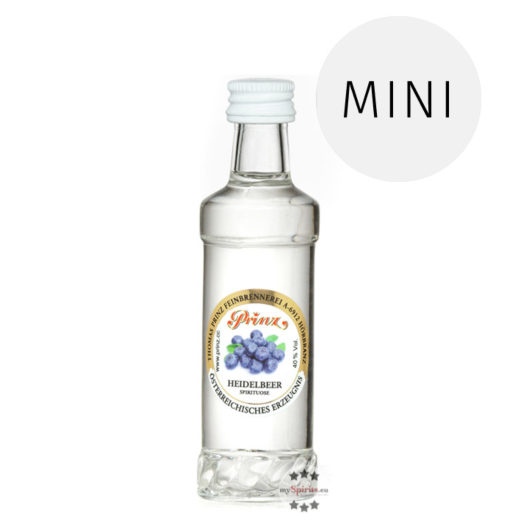 Prinz: Heidelbeer Schnaps Miniatur / 40% Vol. / 0,04 Liter-Flasche