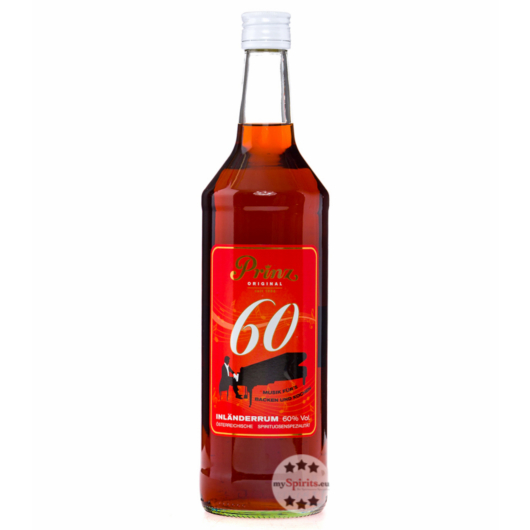 Prinz: Inländer-Rum 60 % - Österreichisches Kultgetränk / 60 % Vol. / 1,0 Liter-Flasche