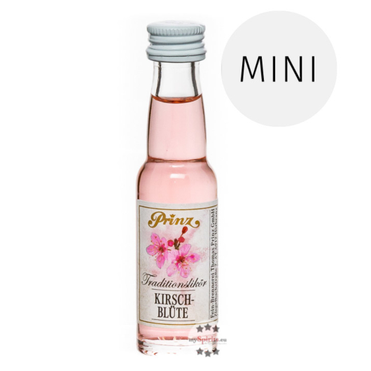 Prinz: Kirschblüten Likör Miniatur / 17 % Vol. / 0,02 Liter-Flasche