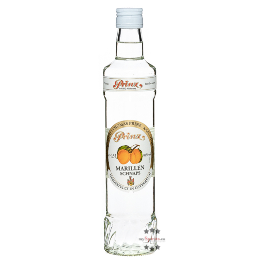 Prinz: Marillen-Schnaps / 40 % Vol. / 0,5 Liter - Flasche