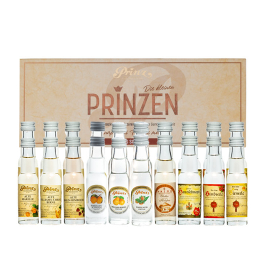 Prinz Alles Schnaps Probierset - 20 beliebte Sorten als Miniatur-Flasche / 20 x 0,02 L Flasche 