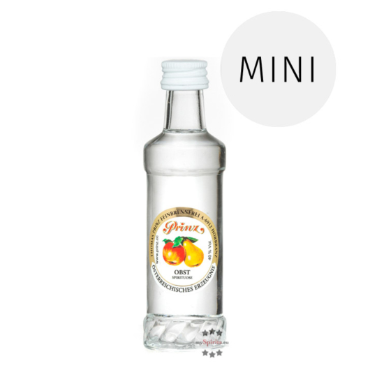 Prinz: Obstschnaps Miniatur / 40 % Vol. / 0,04 Liter-Flasche