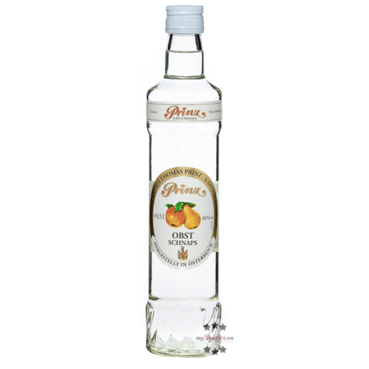 Prinz: Obstschnaps / 40 % Vol. / 0,5 Liter-Flasche