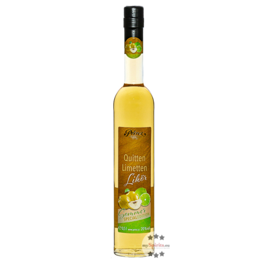 Prinz Quitten-Limetten Likör Sommer Special Edition / 20 % Vol. / 0,5 Liter-Flasche