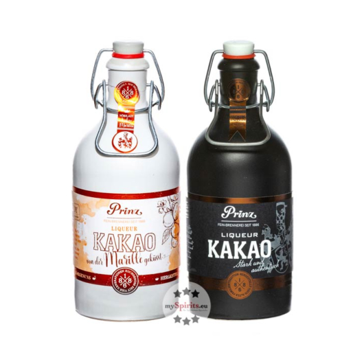 Prinz Set: Nobilant Kakao & Nobilady Kakao-Marille / 17,7 & 37,7 % Vol. / 2 x 0,5 Liter-Flasche