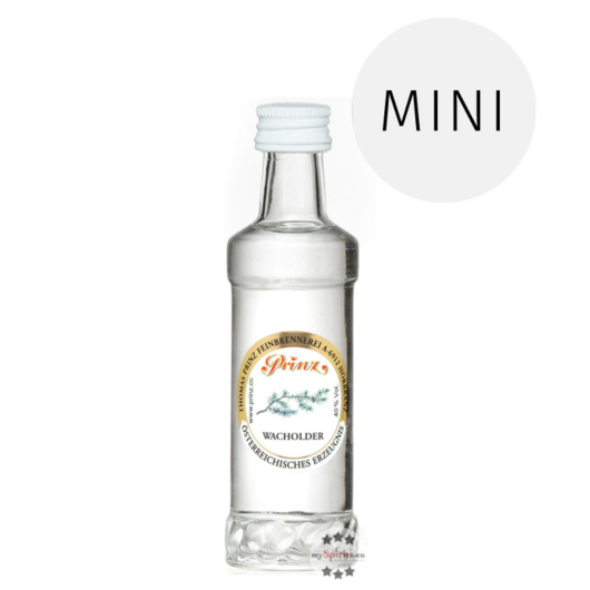 Prinz: Wacholder Schnaps Miniatur / 40 % Vol. / 0,04 Liter-Flasche