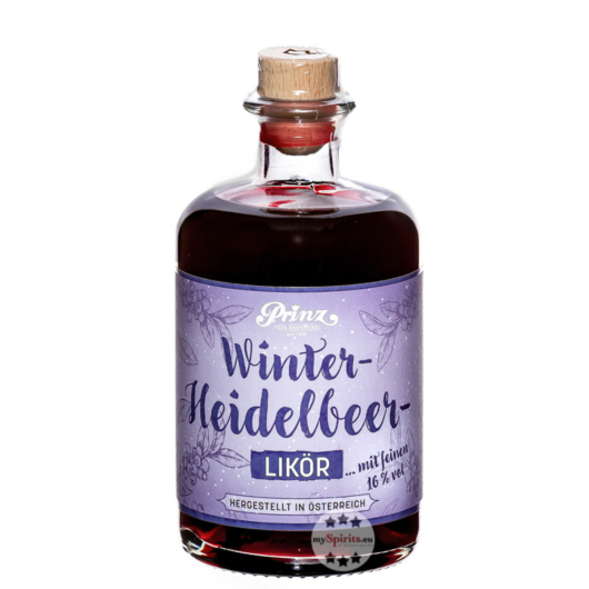 Prinz: Winter-Heidelbeer-Likör / 16 % Vol. / 0,5 Liter-Flasche