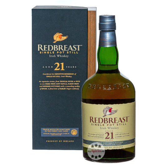 Redbreast 21 Jahre Single Pot Still Irish Whiskey / 46 % Vol. / 0,7 Liter-Flasche in Geschenkschatulle