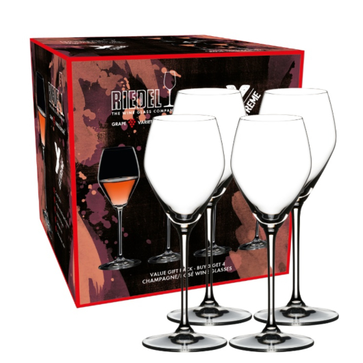 Riedel: Extreme Roséwein & Champagner Glas 4er Set / 322 ml / H: 23 cm