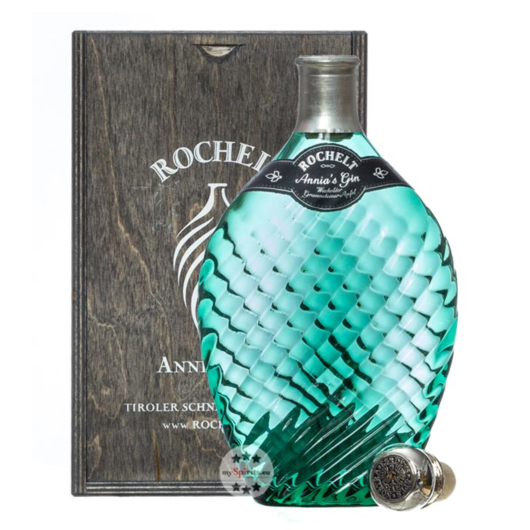 Rochelt Annia’s Gin (Sonderedition) / 50 % Vol. / 0,35 Liter-Flasche in Holzkiste inkl. 10,00 € Pfand