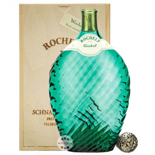 Rochelt Weichsel Sauerkirschbrand / 50 % Vol. / 0,7 Liter-Flasche in Holzkiste inkl. 12,00 € Pfand