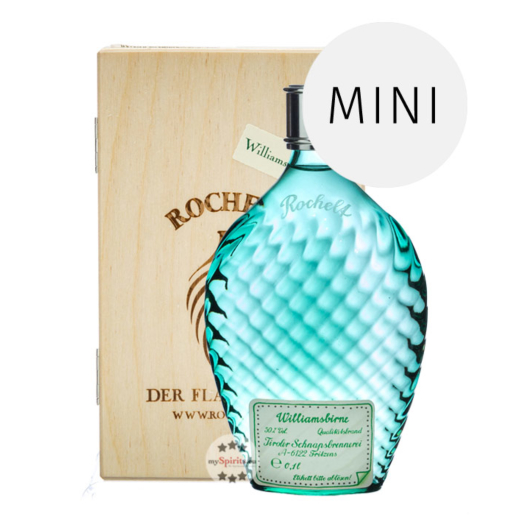 Rochelt: Williamsbirne Edelbrand Flachmann / 50 % vol / 0,1 Liter-Flasche inkl. 2,00 € Pfand