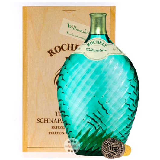 Rochelt Williamsbirne Edelbrand aus Tirol / 50 % Vol. / 0,35 Liter-Flasche in Holzkiste inkl. 10,00 € Pfand