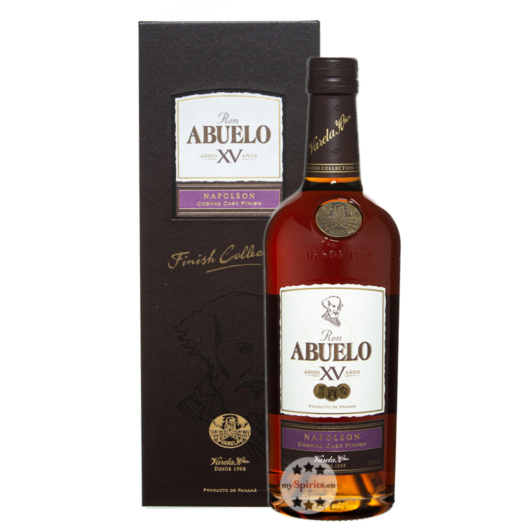 Ron Abuelo XV Años Napoleon Cognac Cask Finish / 40 % Vol. / 0,7 Liter-Flasche in Geschenkschatulle