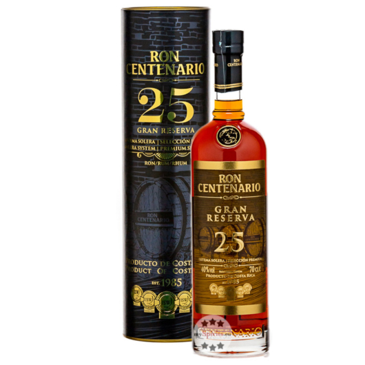 Ron Centenario 25 Gran Reserva Rum / 40 % Vol. / 0,7 Liter-Flasche in Geschenkdose