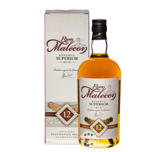 Rum Malecon Reserva Superior 12 Jahre / 40 % Vol. / 0,7 Liter-Flasche in Geschenkschachtel