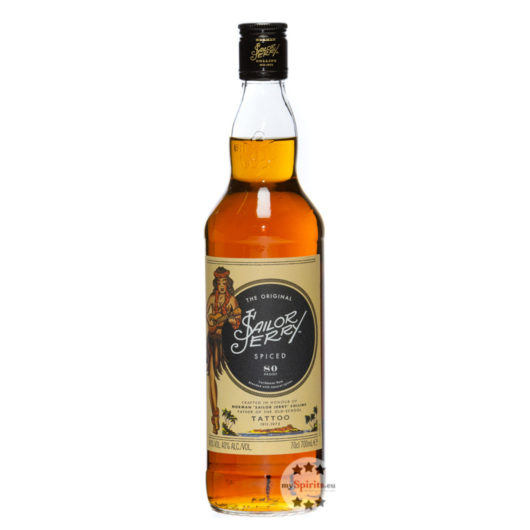 Sailor Jerry Spiced - Spirituose auf Rum-Basis mit Gewürzen / 40 % Vol. / 0,7 Liter-Flasche