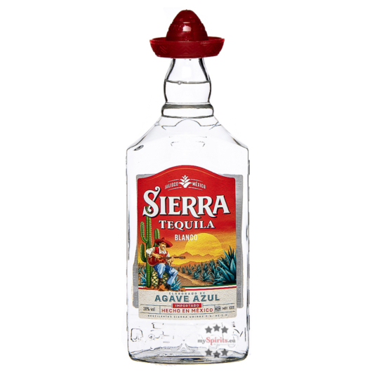 Sierra Tequila Silver / 38 % Vol. / 0,7 Liter-Flasche mit rotem Hut