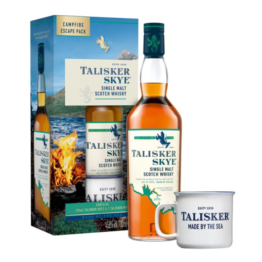 Talisker Skye Single Malt Scotch Whisky Geschenkset mit Becher / 0,7 Liter-Flasche in Geschenkbox