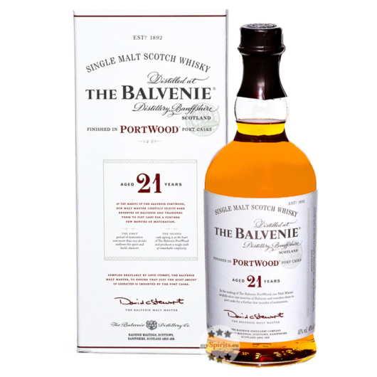 The Balvenie 21 Jahre Portwood Single Malt Scotch Whisky / 40 % Vol. / 0,7 Liter-Flasche in Geschenkbox