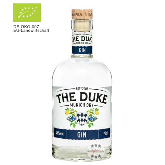 The Duke Munich Dry Gin Bio Handcrafted in Bavaria / 45 % vol. / 0,7 Liter-Flasche