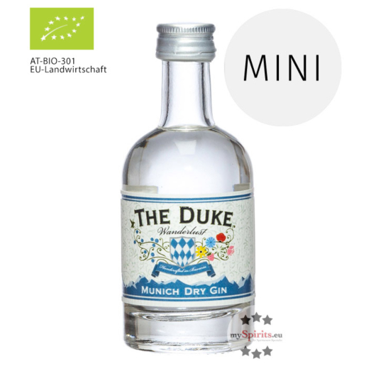 The Duke Wanderlust Gin Mini Munich Dry Gin Bio / 47 % Vol. / 0,05 Liter-Flasche