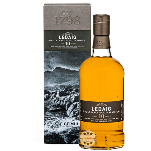 Tobermory Ledaig 10 Jahre Single Malt Scotch Whisky / 46,3 % Vol. / 0,7 Liter-Flasche in Geschenkbox