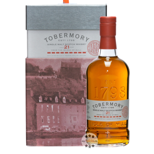 Tobermory Manzanilla 21 Jahre Single Malt Scotch Whisky / 53,8 % Vol. / 0,7 Liter-Flasche in Geschenkbox