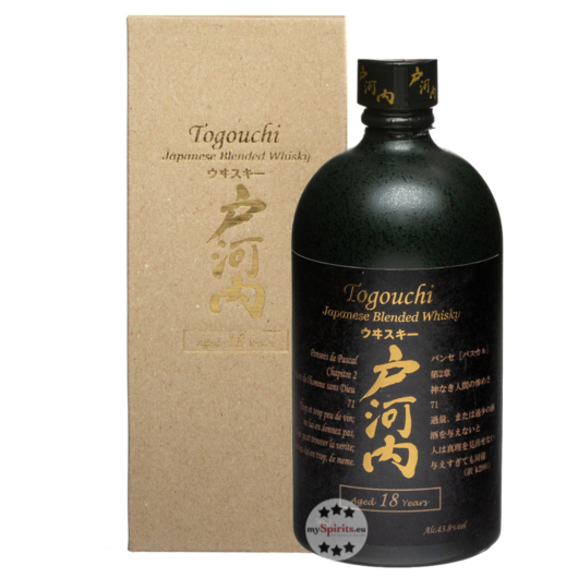 Togouchi 18 Jahre Japanese Blended Whisky / 40 % Vol. / 0,7 Liter-Flasche in Geschenkkarton