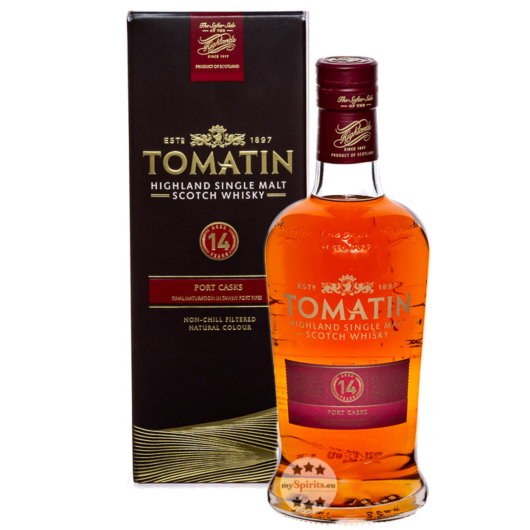 Tomatin 14 Years Highland Single Malt Scotch Whisky Port Casks / 46 % Vol. / 0,7 Liter-Flasche in Geschenkbox