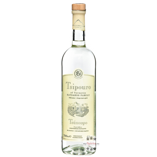 Katsaros Tsipouro of Tyrnavos Katsaros Family / 42 % vol / 0,7 Liter-Flasche