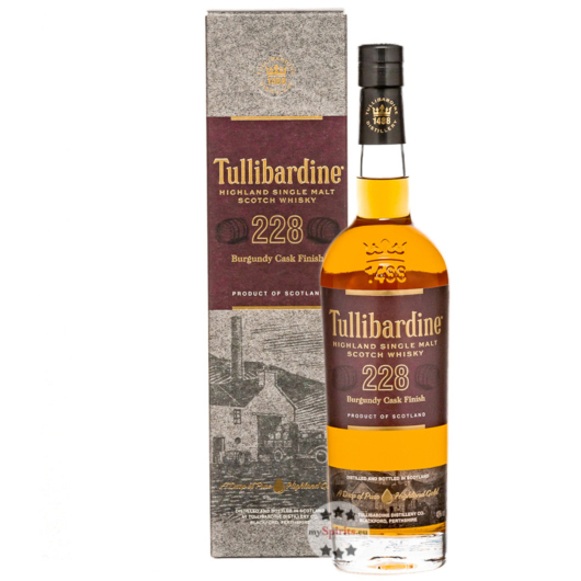 Tullibardine 228 Burgundy Finish Highland Single Malt Scotch Whisky / 43 % Vol. / 0,7 Liter-Flasche in Geschenkbox