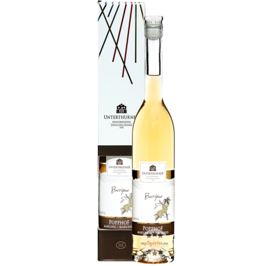 Unterthurner Grappa PoppHof Barrique / 39 % vol. / 0,5 Liter-Flasche