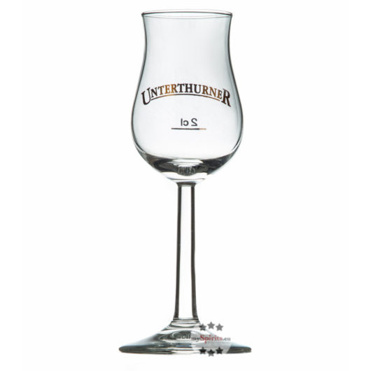 Unterthurner Schnapsglas mit Stiel / 2 cl Eichstrich / H: ca. 14 cm