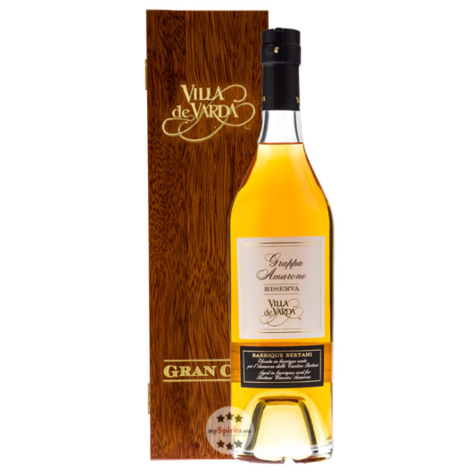 Villa de Varda Grappa Amarone Riserva Gran Cru - Grappa aus dem Barrique / 40 % / 0,7 Liter-Flasche