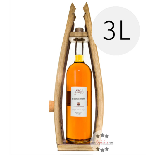 Villa de Varda Grappa Riserva Vecchia Barrique Selezione Mauro Dolzan / 40 % Vol. / 3,0 Liter-Flasche in Holzrahmen