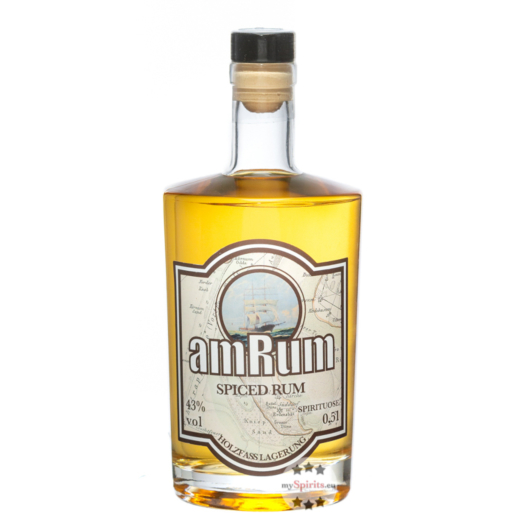 Ziegler: amRum Spiced (Rum-Basis) / 43 % Vol. / 0,5 Liter-Flasche