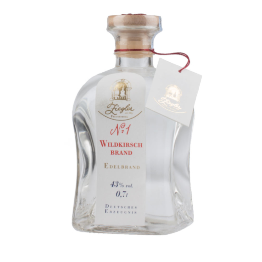Ziegler Nr 1 Wildkirsch Brand Obst Edelbrand aus Wild-Kirschen / 43 % vol. / 0,7 Liter-Flasche