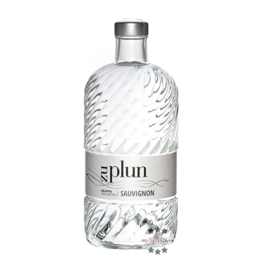 Zu Plun: Grappa Dolomiten Sauvignon / 42 % Vol. / 0,5 Liter-Flasche