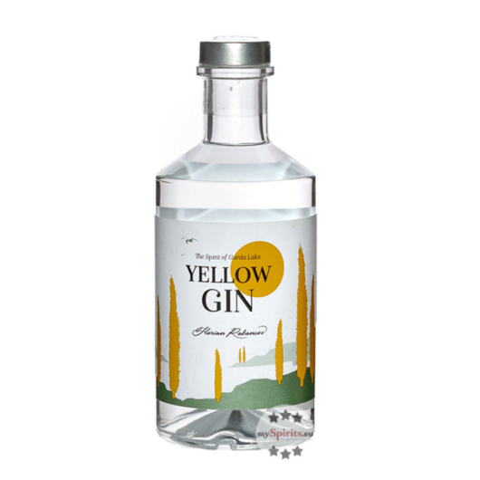 Zu Plun: Yellow Gin The Spirit of Garda Lake / 42 % Vol. / 0,5 Liter-Flasche