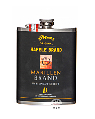 Prinz Flachmann Hafele Marillenbrand / 43 % Vol. / 0,2 Liter-Flasche aus Edelstahl