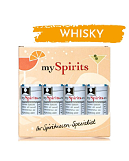 mySpirits: 4er Miniaturen-Set Whisky / 40 - 43 % vol / 4 x 0,02 Liter in Deko-Box