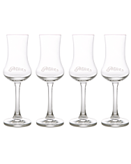4x Orig. Prinz-Schnapskelch: Schnaps Gläser mit Prinz-Gravur und Eichstrich