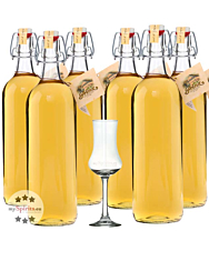 6 x Prinz Alte Marille / 41 % Vol. / 6 x 1,0 Liter + 1 x gratis mySpirits Schnapskelch